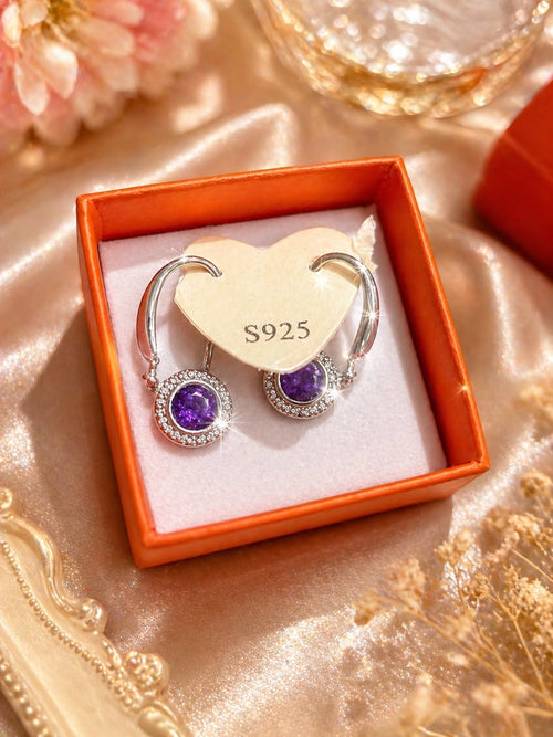 Sterling Silver Halo Hoops